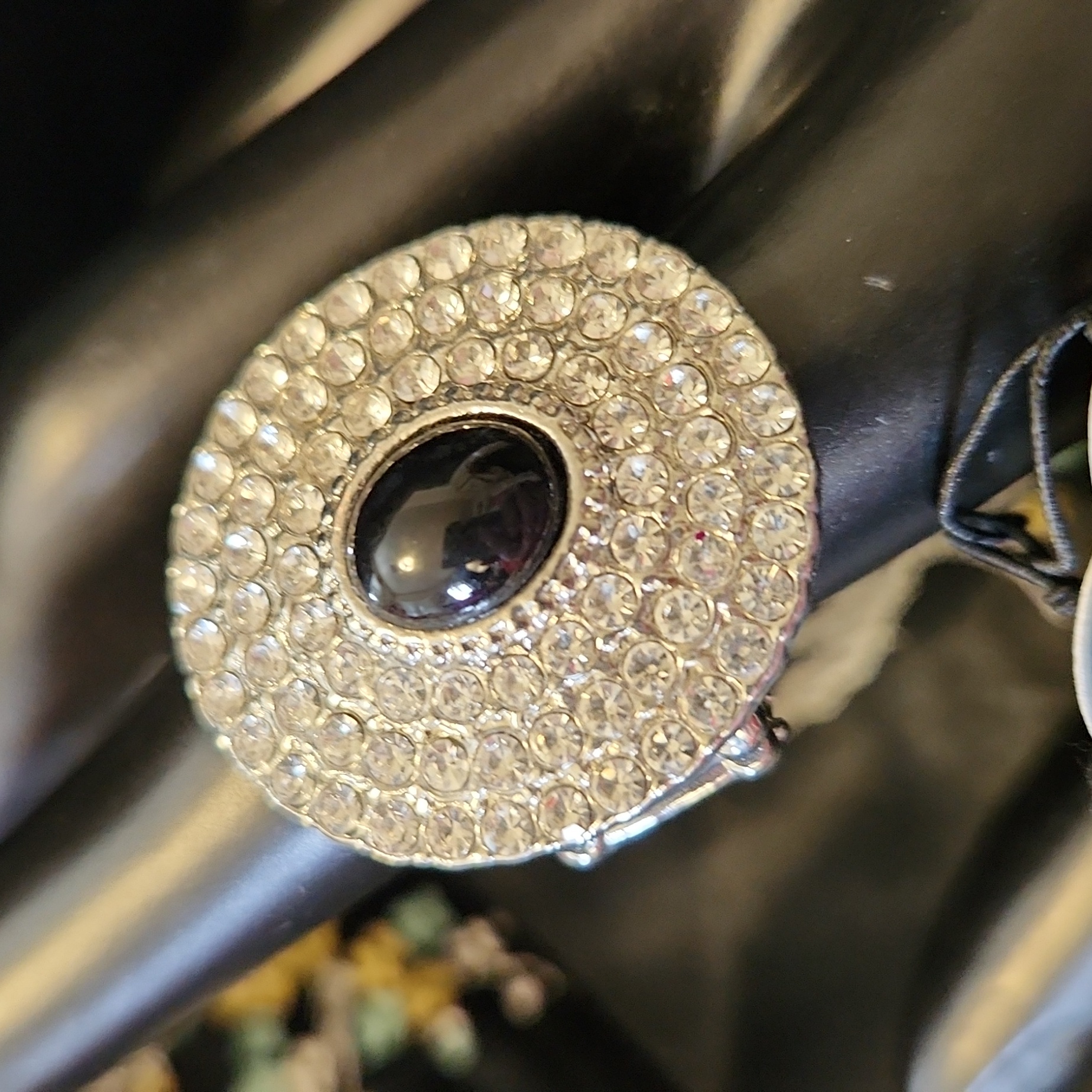 Paparazzi Black  Rhinestone Ring  277